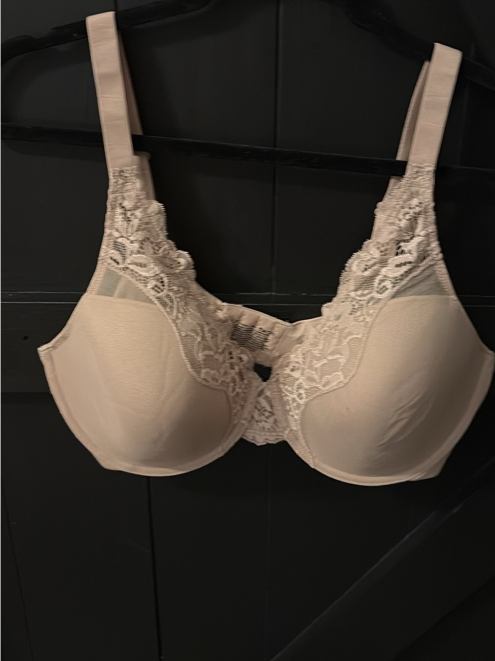 Bali Lace-Trim Underwire Bra in Nude